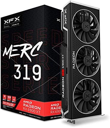 XFX Speedster MERC319 AMD Radeon RX 6900 XT Limited Black Gaming Graphics Card with 16GB GDDR6, HDMI, 3xDP, AMD RDNA 2 RX-69XTACSD9 by XFX