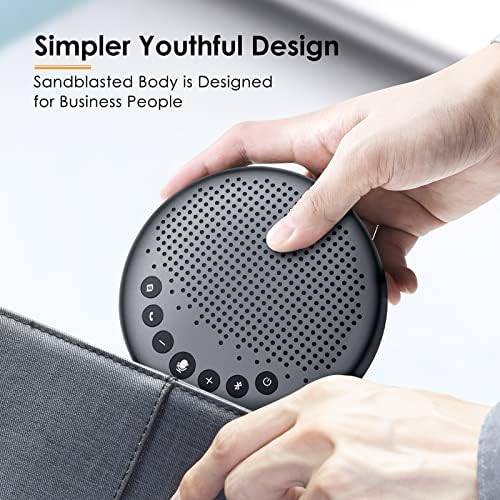 Conference Speaker and Microphone - EMEET Luna 360° Voice Pickup w/Noise Reduction/Mute/Indicator USB Bluetooth Speakerphone w/Dongle for 8 People Daisy Chain for 16 Compatible with Leading Software - Image 6