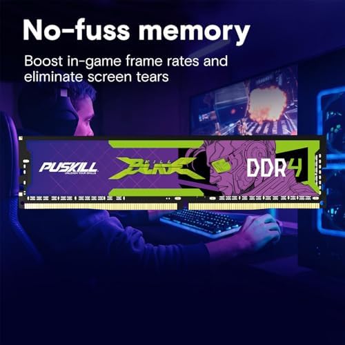 PUSKILL 32GB Kit (2x16GB) DDR4 RAM 2666MHz PC4-21300 Desktop Memory, Non-ECC Unbuffered UDIMM 1.2V CL19 288-Pin, Dual Channel PC Computer Upgrade Module for Intel & AMD - Image 3