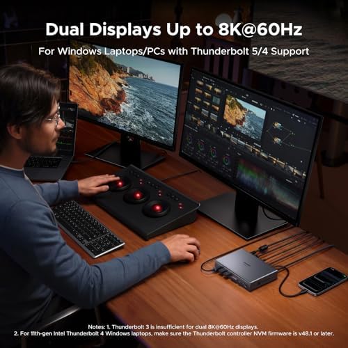 UGREEN Maxidok Thunderbolt 5 Docking Station, Triple 4K@144Hz, 3xTBT5 Port - Image 4
