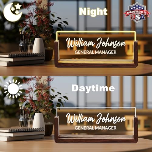Ship Next Day Custom Name Plate for Desk, Acrylic Office Desk Accessories - Image 2