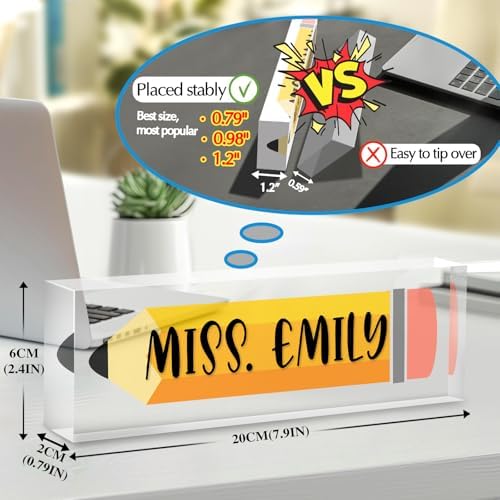 Custom Teacher Name Plate for Desk - Personalized Office Decor Gifts for Teacher Women - Teacher Appreciation Gifts for Women - Image 3