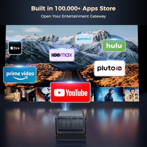GooDee Video Projector With Wifi And Bluetooth, Smart Portable Projector Movie System Compatible with Netflix/Dolby Audio/Auto Focus & Keystone, 4k Video Decode & 1080p Native For Home Theater/Outdoor - Image 3