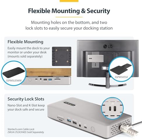 StarTech Thunderbolt 4 Dock, Quad 4K Win, Dual 4K Mac, 16-Port 40Gbps, 100W - Image 6