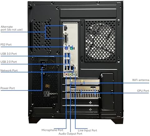SKYESEV Prebuilt Gaming Desktop PC, AMD Ryzen 5 5500, RX 6500XT,16GB DDR4 3200MHz RAM, 512G NVMe SSD, ARGB Air Cooling, Wi-Fi,Tower Computer for Gaming, Streaming, Editing - Image 6