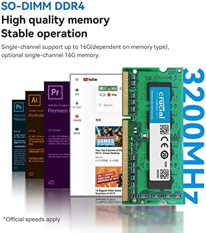 Beelink Mini PC, Intel 12th Gen Alder Lake- N95(up to 3.4GHz), 8GB DDR4 RAM 256GB M.2 SSD, Mini S12 Desktop Mini Computer Supprot Dual HDMI/USB3.2/WiFi 6/BT5.2 for Home/Office - Image 4