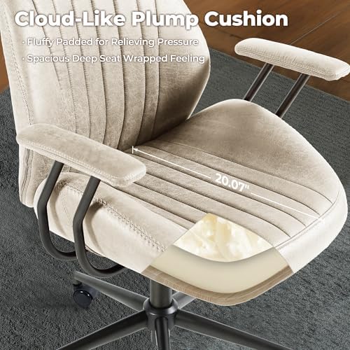 ovios Ergonomic Office Chair, High-Back Faux Suede Computer Executive Chair - Image 6