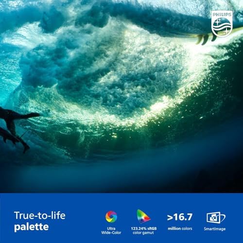 Philips 34E1C5600HE 34" UltraWide QHD 21:9 Monitor with Built-in Windows Hello Webcam & Noise Canceling Mic, USB-C Docking, Stereo Speakers, 100Hz, 4-Year Advance Replacement,Black - Image 4