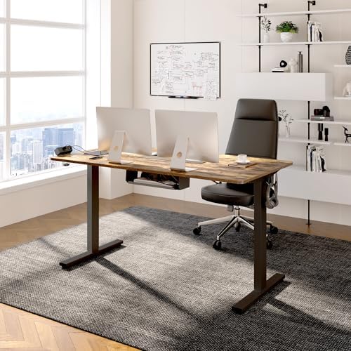 FLEXISPOT EN2 55"x28" Whole-Piece Standing Desk with Power Strip - Image 2
