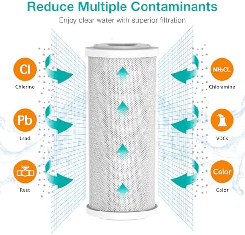 SimPure 5 Micron 10" x 4.5" CTO Carbon Whole House Water Filter Cartridge - Image 2