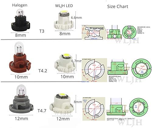 WLJH Pink T3 Neo Wedge LED Bulb Dash Cluster and HVAC Climate Light - Image 6