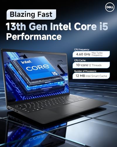 Dell 15.6" FHD Touchscreen Laptop, Intel 13th Gen Core i5-1334U, 32 GB DDR5 - Image 2