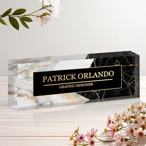 Ship Next Day Desk Name Plate Personalized, Custom Name Plate for Desk by Unknown