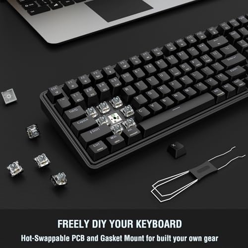 Redragon S162 3-Mode Wilreess Gaming Keyboard & Mouse Combo, 99 Keys K744 RGB GamingKeyboard and 8000 DPI M693 Gaming Mouse Bundle - Image 3