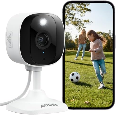 AOQEE Wired 2K Indoor Camera for Pet/Baby/Elderly, Human Detection, C1 1Pcs by AOQEE