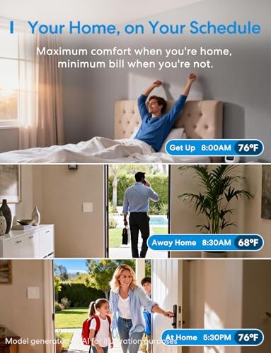 meross Smart Thermostats for Home, Matter Programmble WiFi Thermostat - Image 6