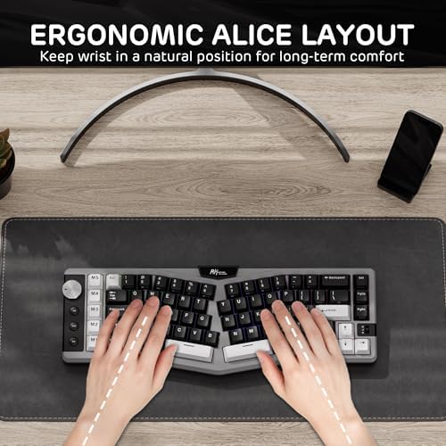 RK ROYAL KLUDGE A72 Alice Ergonomic Wireless Mechanical Keyboard,Split Ergo - Image 3