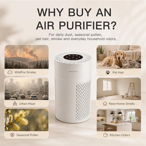 MEGAWISE Smart Air Purifier 2 Pack, H13 HEPA Filter for Home & Office - Image 5