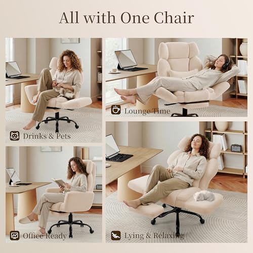 Big and Tall Office Chair with Flip Arms, Extra Wide Seat for Pets Sitting - Image 3