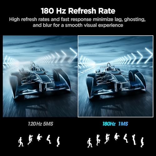 KOORUI 27 Inch Curved Gaming Monitor 180Hz FHD 1080P, 1500R VA Display - Image 2
