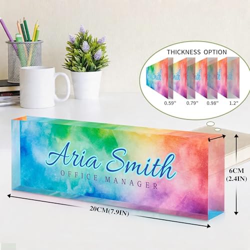 Custom Name Plate for Desk, Acrylic Desk Name Plate Personalized, Employee Appreciation Gifts, Office Desk Accessories for Woman Teacher Nurse, Coworker Gifts for Manager Assistant - Image 4