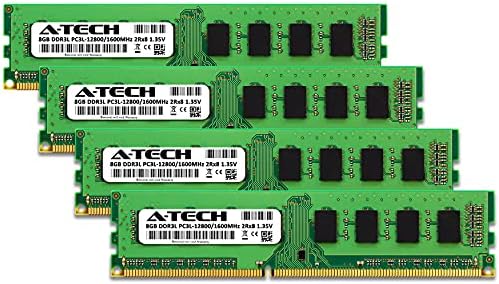 A-Tech 32GB (4x8GB) DDR3/DDR3L 1600MHz PC3L-12800 (PC3-12800) CL11 DIMM 2Rx8 1.35V 240-Pin Non-ECC UDIMM Desktop RAM Memory Modules - Image 2