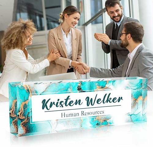 Custom Name Plate for Desk, Desk Name Plate Personalized Office Desk Decor for Women Men, The Office Gifts Employee Appreciation Gifts for Boss, Manager, Teacher, Nurse, Acrylic Desk Accessories - Image 5