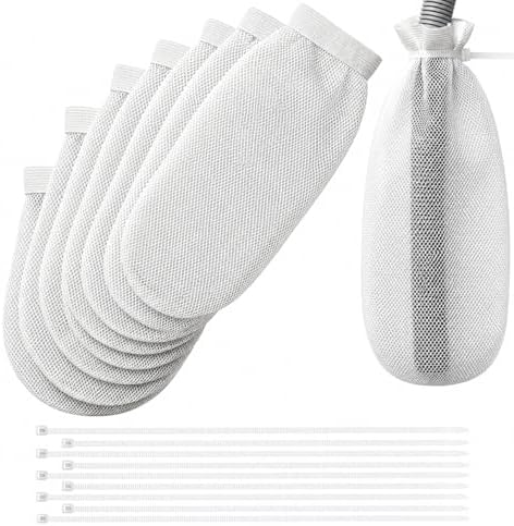 8-Pack Washing Machine Lint Trap Mesh Socks for Washer Discharge Hose by Foyods