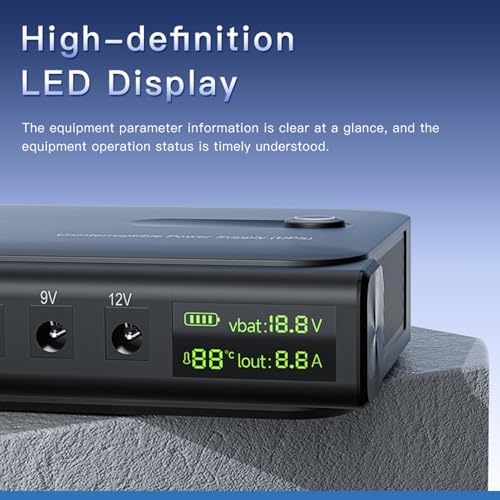 Jectse 36W UPS Uninterruptible Power Supply, Lithium Battery Backup with LED Display Multi Voltage Interfaces, for Routers Cameras Small Electronics Continuous Power (US Plug 110V) - Image 3