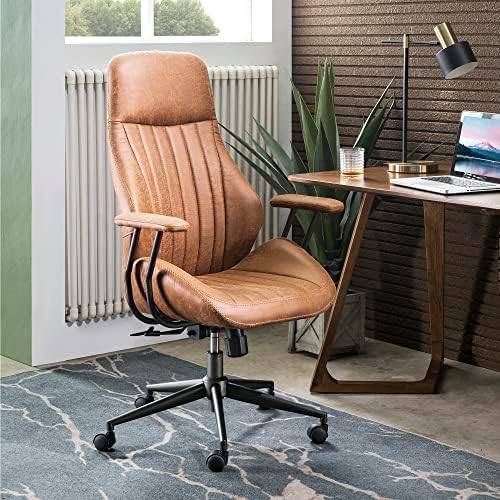 ovios Ergonomic Office Chair, High-Back Faux Suede Computer Executive Chair by OVIOS