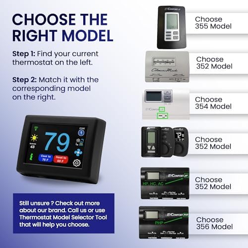 MICRO-AIR EasyTouch Digital RV Thermostat Replacement, 345 Black - Image 2