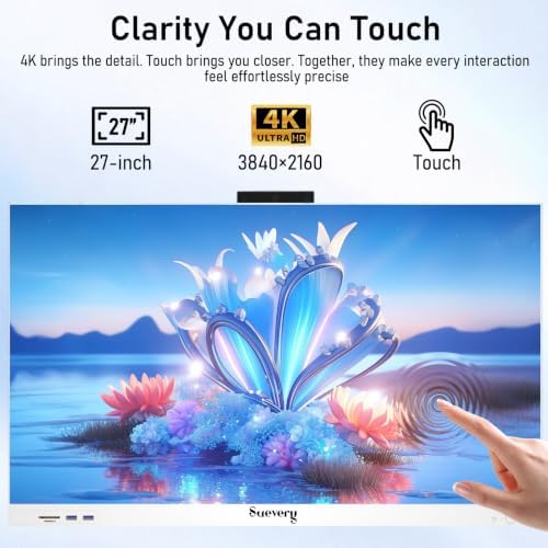suevery 27" Touchscreen All-in-One Desktop Computer Core I7 4K - Image 3