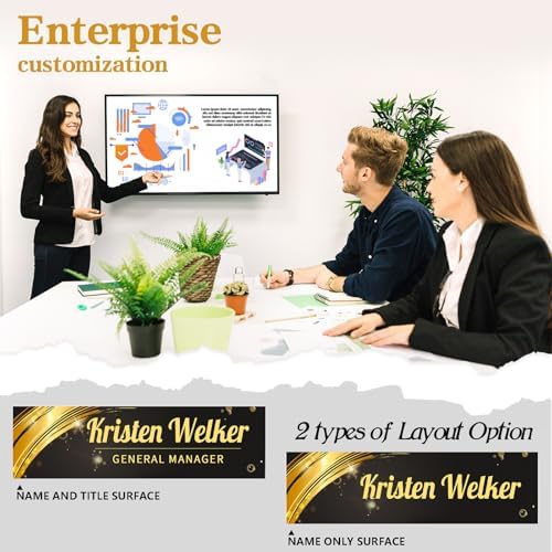 Custom Office Name Plate for Desk - Desk Name Plate Personalized Gifts for Coworkers, Boss, Employees, Teacher, Nurse - Office Desk Decor for Women Men - Employee Appreciation Gifts (Business Style) - Image 4