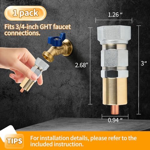 Freeze Protection for Outdoor Faucet - Heavy Duty Outdoor Garden Faucet Valve, Quick Install Water Saver for Lawn, Yard & Farm Faucets(1PCS) - Image 5