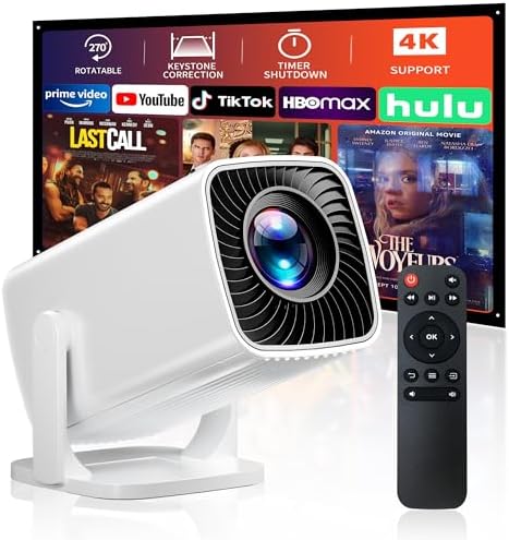 Mini Projector with 4K Support, Portable Short Throw Proyector by Sainyer