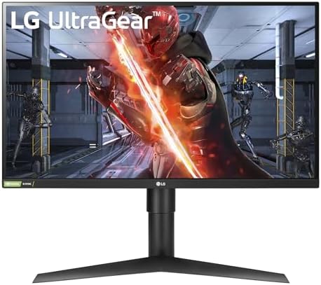 LG 27GL83A-B 27-Inch Ultragear QHD 2560 x 1440 IPS Gaming Monitor, 144Hz, 1ms (GtG), NVIDIA G-SYNC, AMD FreeSync, HDR10, HDMI, DisplayPort, Tilt/Height/Pivot Adjustable Stand, Black by Unknown