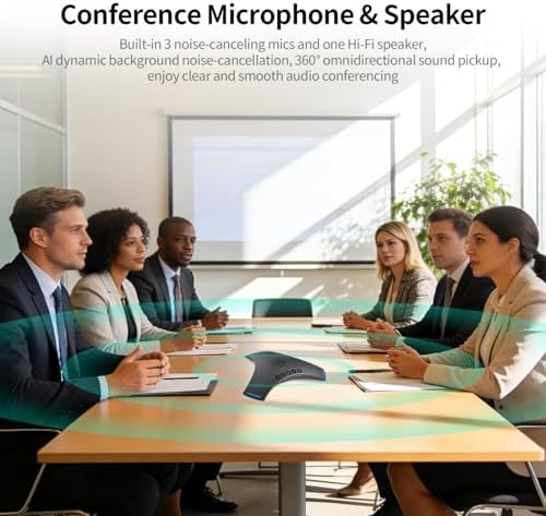 TOALLIN Conference Speaker and Mic, Wireless Speakerphone with Daisy Chain - Image 2