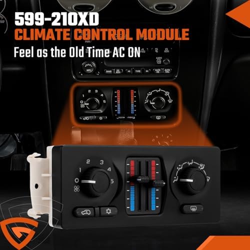 599-210XD Climate Control Module with AC Control Fit for Chevy Silverado Tahoe Suburban Avalanche Trailblazer, Fit for GMC Sierra Yukon Envoy, Fit for Cadillac Escalade-2003-2006 - Image 2