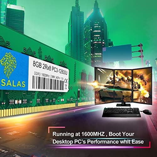 Rasalas 16GB Kits (2x8GB) PC3L -12800 DDR3L 1600 MHz UDIMM 2Rx8 1.35V 1.5V CL11 240PIN Dual Rank DIMM Non-ECC Unbuffered Desktop Memory Computer RAM Upgrade - Image 3