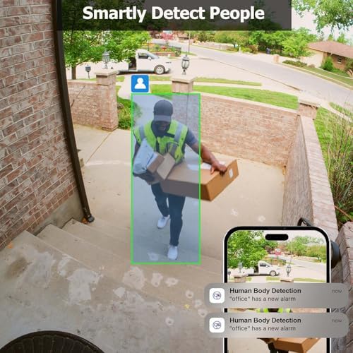 8CH 5MP Home Security Camera System, 4 x PoE IP Cameras with Person Detection, 500GB HDD for 24/7 Recording, Two-Way Audio,100ft Night Vision, IP66 Weatherproof, No Monthly Fees - Image 5