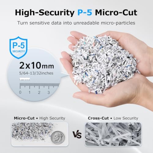BONSEN P-5 High Security 320-Sheet Micro Cut Auto Feed Paper Shredder - Image 4