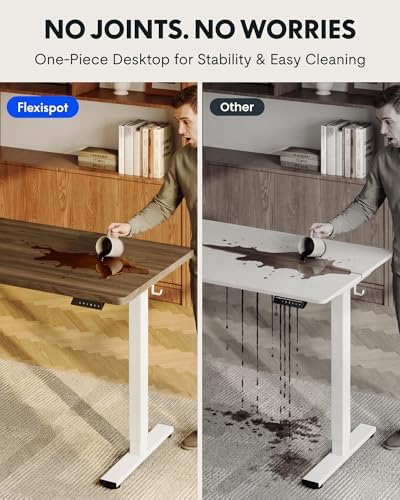 FLEXISPOT EN1 48"x24" One-Piece Standing Desk, Black Walnut - Image 4
