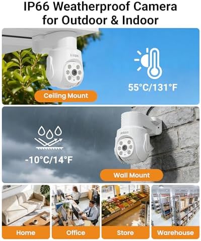 Anlapus 5MP Home Security Camera System, 4pcs 3K Pan Tilt Cameras, 1TB HDD - Image 6