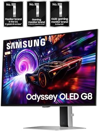 SAMSUNG 27-inch Odyssey QD-OLED G8 (G81SF), 4K, 240Hz, Gaming Monitor, 0.03ms Response Time, DisplayHDR True Black 400, AMD FreeSync™ Premium Pro, Ergonomic Stand, LS27FG810SNXZA, 2025 - Image 3