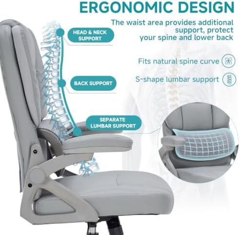 Office Chair, Ergonomic Executive Desk Chair with Lumbar Support - Image 6