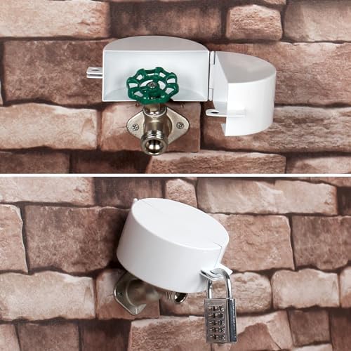 Outdoor Faucet Lock Garden Hose Faucet Lock to Prevent Water Theft, Can be Used for Gate Valve and Water Valve - Easy to Install and Remove, Durable Security Combination Lock (White) - Image 4