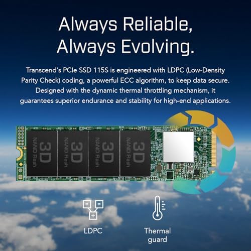 Transcend 500GB MTE115S PCIe 3.0 M.2 2280 SSD, 3000MB/s, Low Power - Image 6