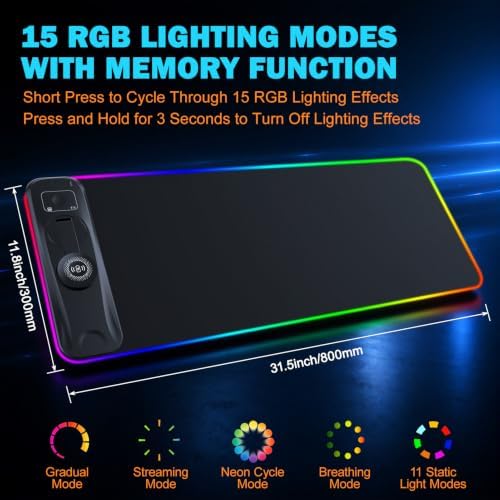 TARKARI Gaming Mouse Pad Wireless Charging Magnetic Rotating Phone Stand - Image 3