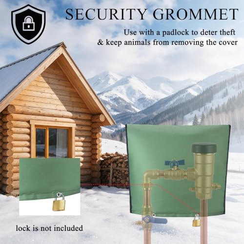 24"Wx24"H Backflow Preventer Insulation Cover, Sprinkler Covers for Outside - Image 5