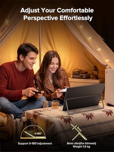 UPERFECT 24" 144Hz Portable Monitor, QLED 145% sRGB 450Nits Gaming Monitor - Image 6